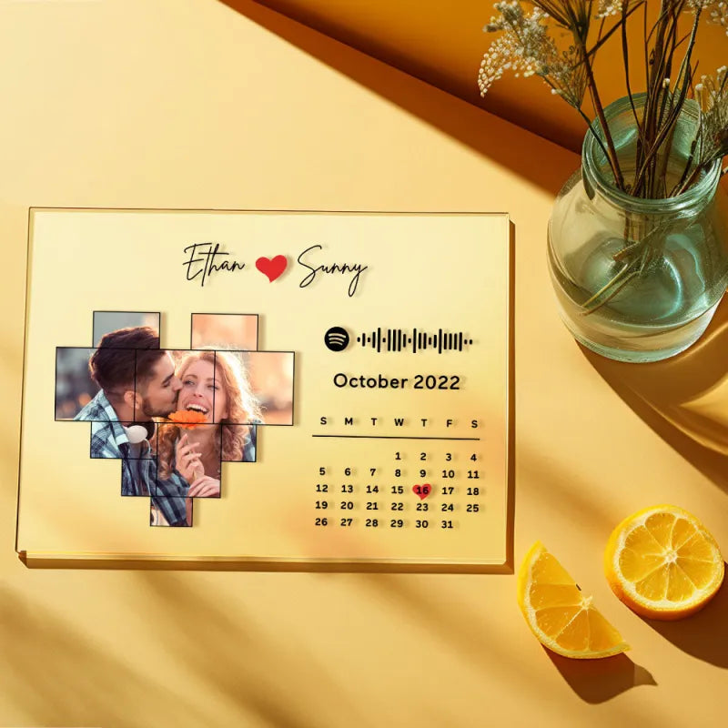 Custom Spotify Plaque Spotify Code Song Decor Photo Decor Anniversary Gift For Couples