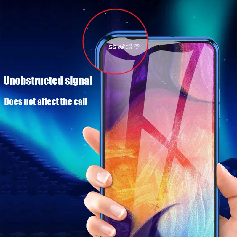Magnetic Tempered Glass Double-sided Phone Case For Samsung