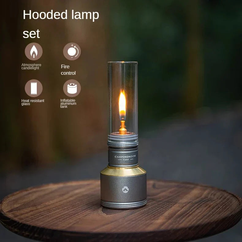 Gas Lamp Candle Holder Outdoor Camping Atmosphere Light Night Candle Light