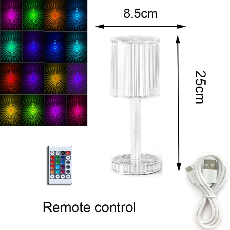 Touching Control Crystal Lamp