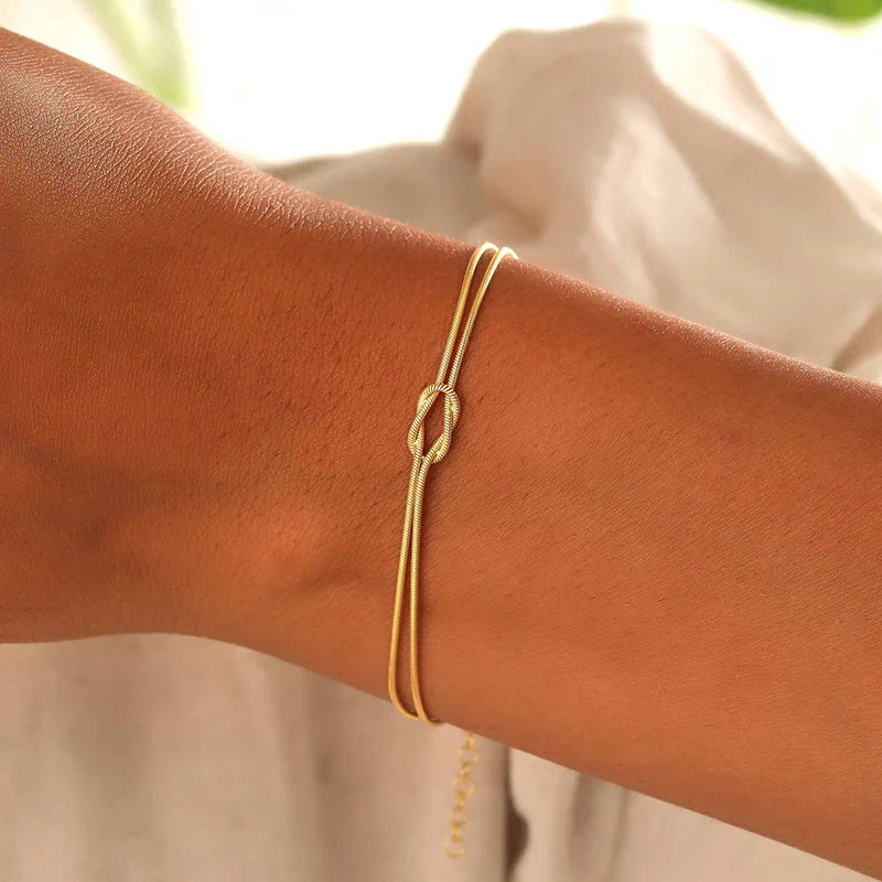 Knot Bracelet for Couple Handmade