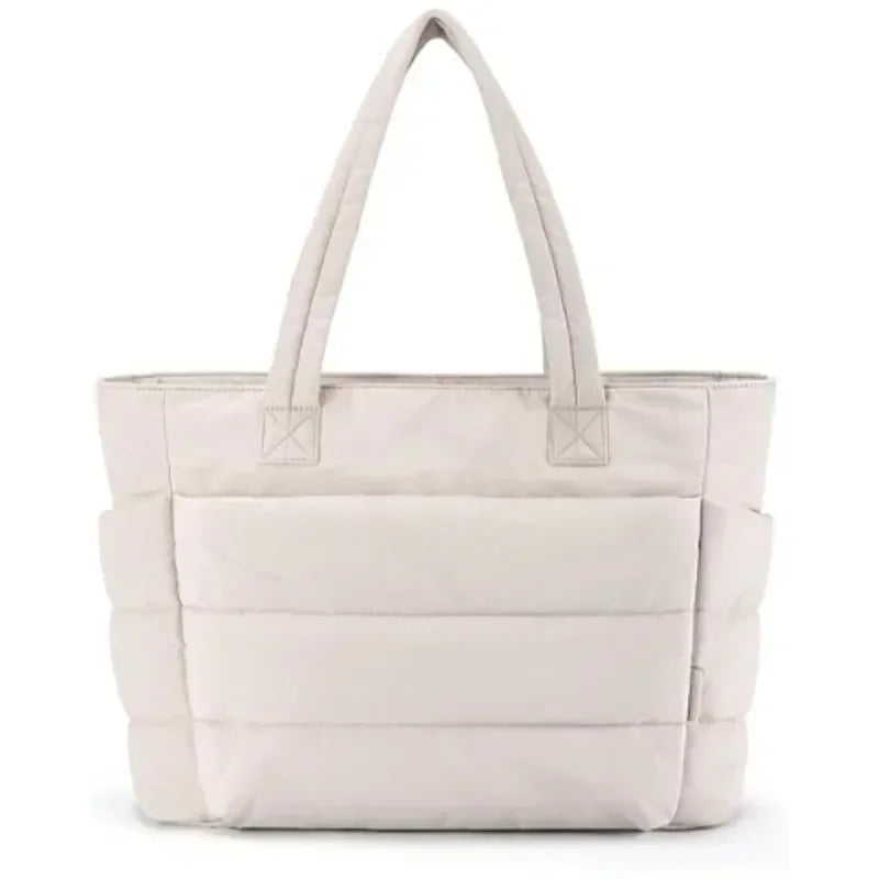 Large Puffe Tote Bag with Zipper