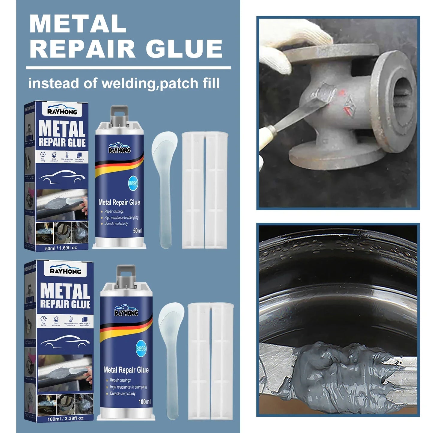 Metal repair glue