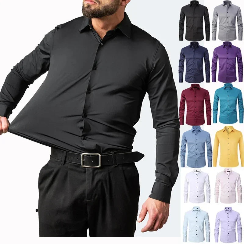 Men's Super Stretchy Quick-Drying Breathable Dress Shirt