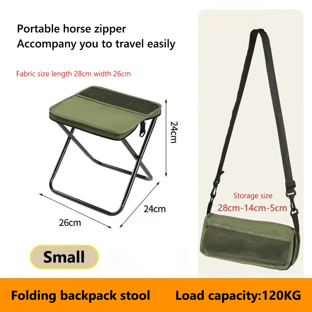 Camping Chairs, Upgraded Foldable Stool, 1.5 lbs ultra light, Max Load Capacity 286lbs