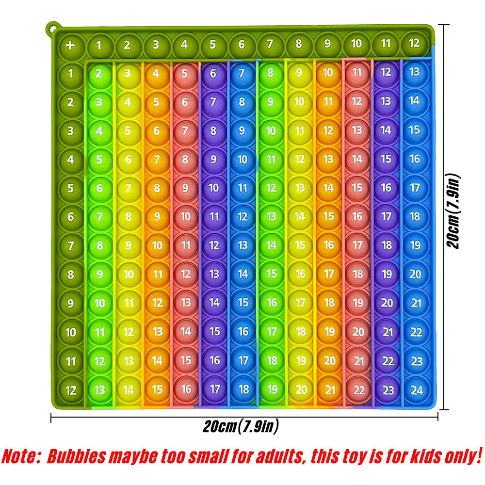 Math Fidget Toy, Math Game with Addition,Subtraction,Multiplication,Division Flash Cards or Time Table