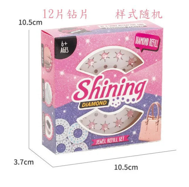 Glitter Diamond Styling Tools Hair Gemstone