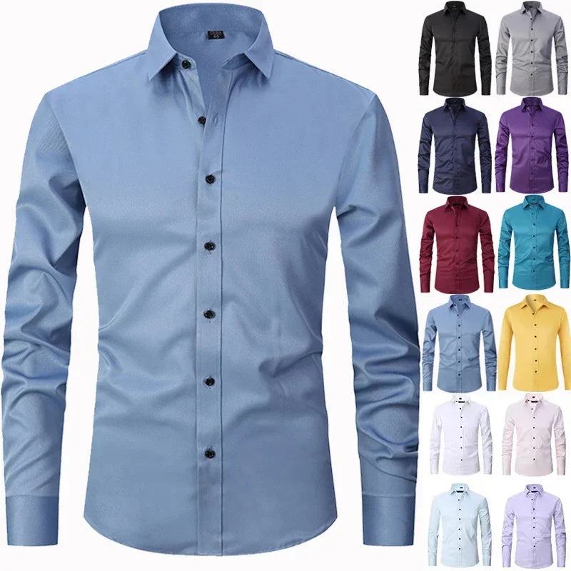 Men's Super Stretchy Quick-Drying Breathable Dress Shirt