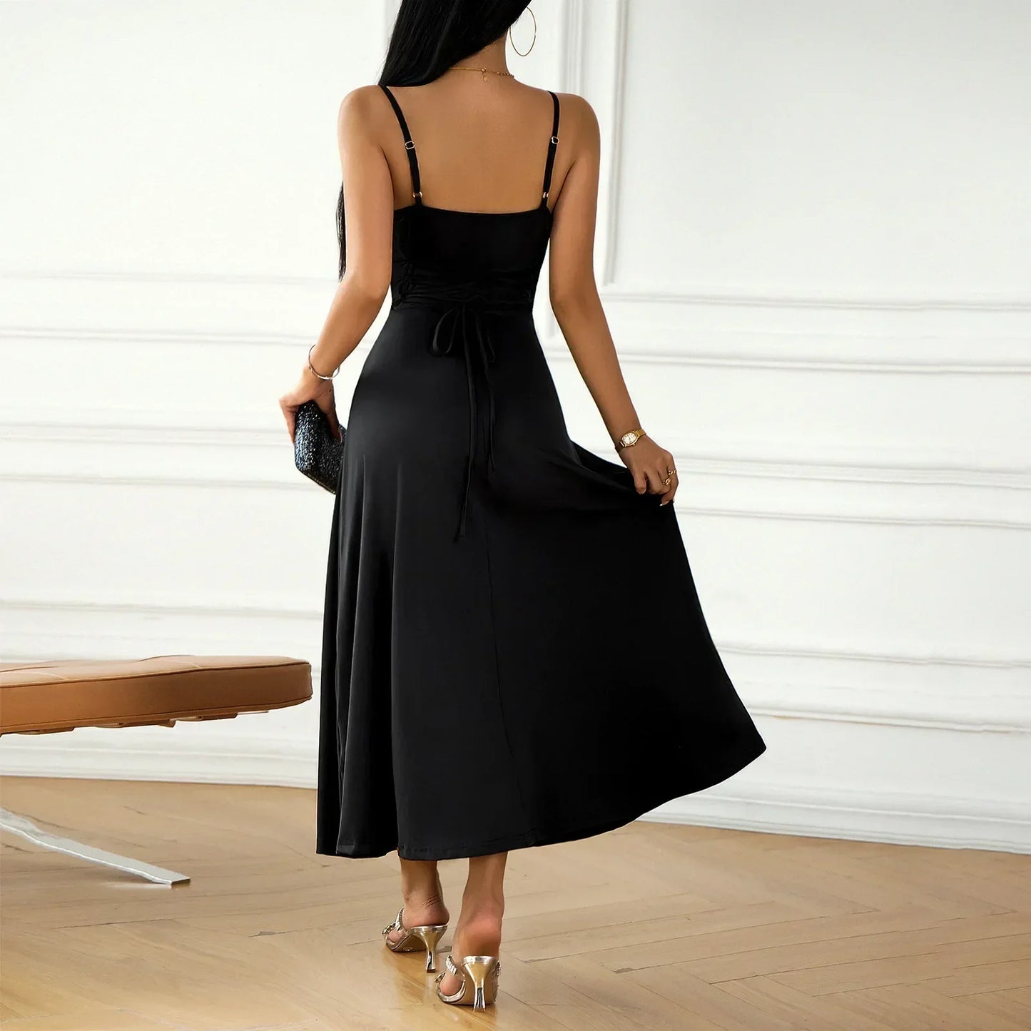 Lulah Drape Maxi Dress with Built-in Bra