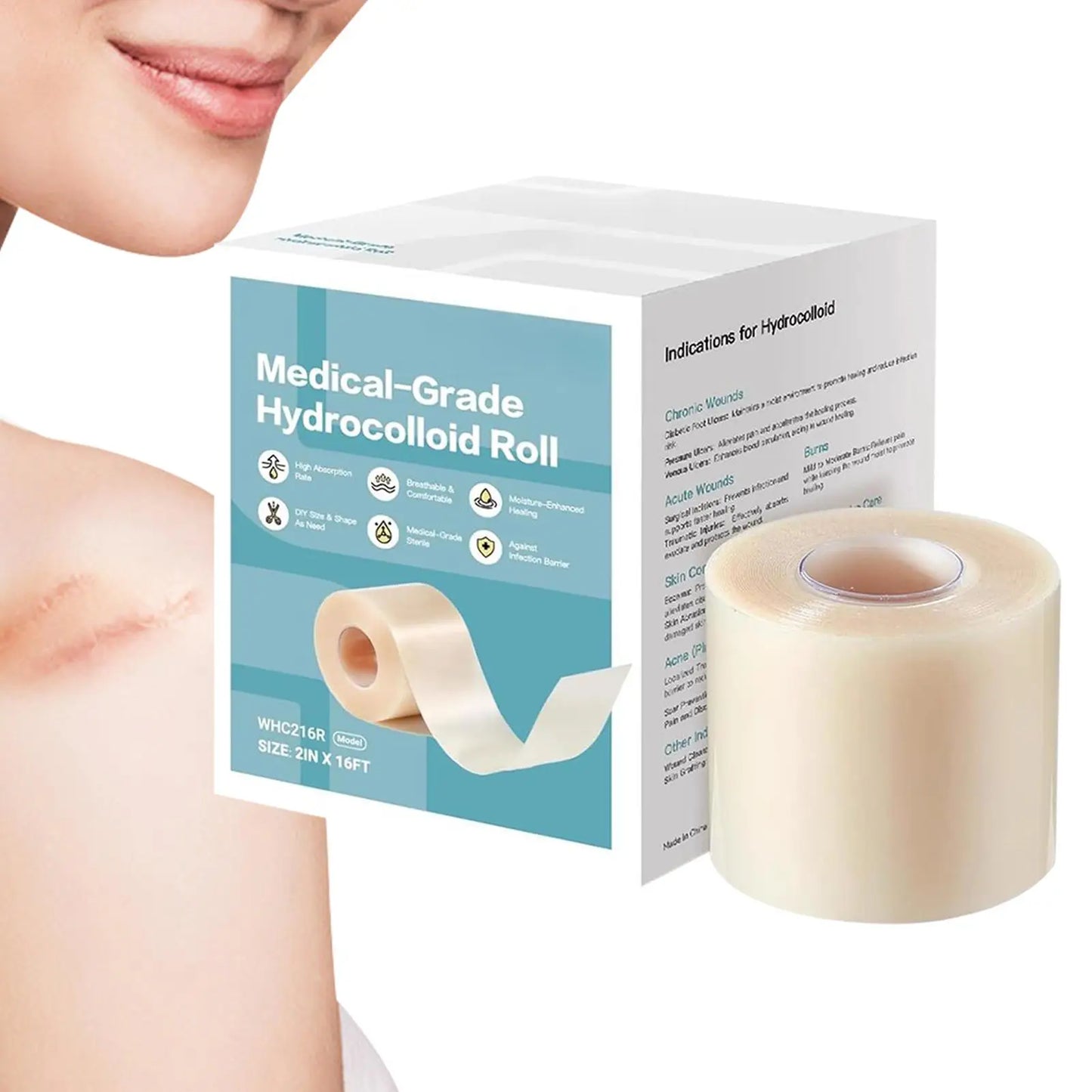 DERMTAPE Hydrocolloid Roll For Acne & Scarring