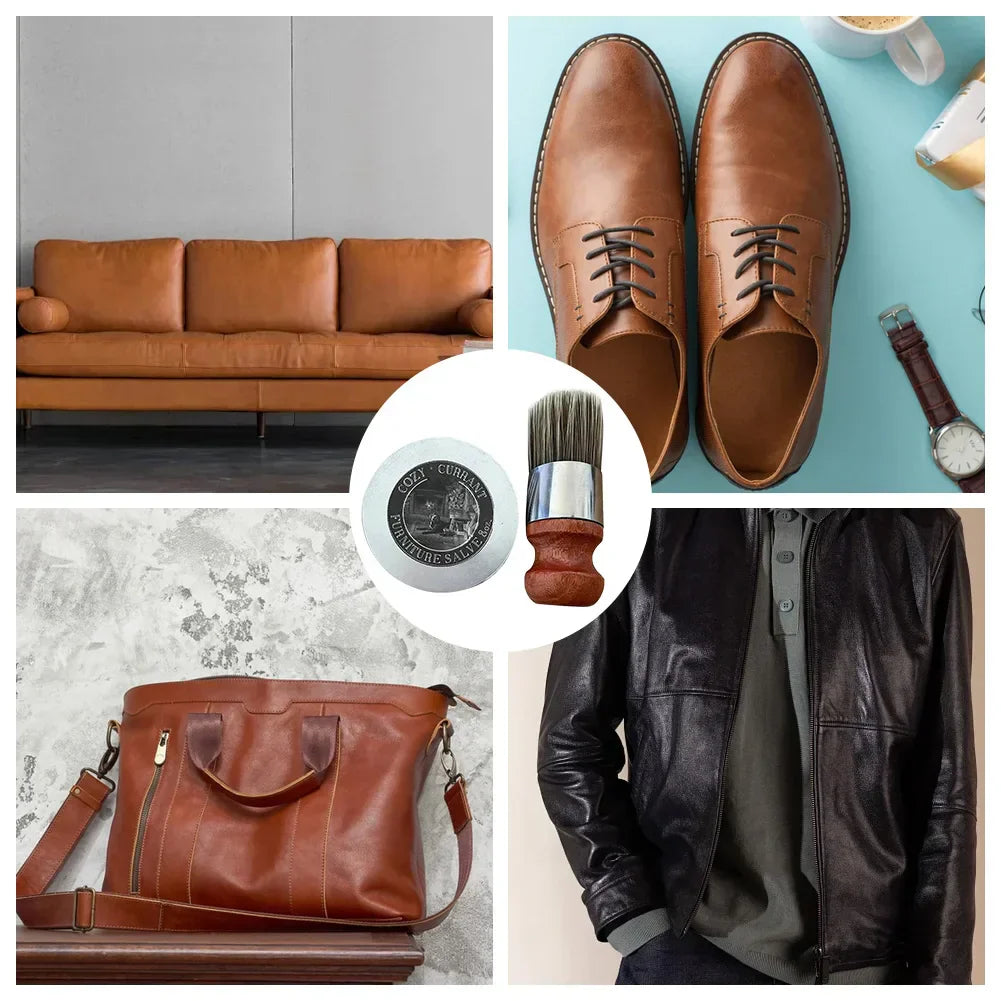 Leather & Furniture Repair Salve + Applicator Brush