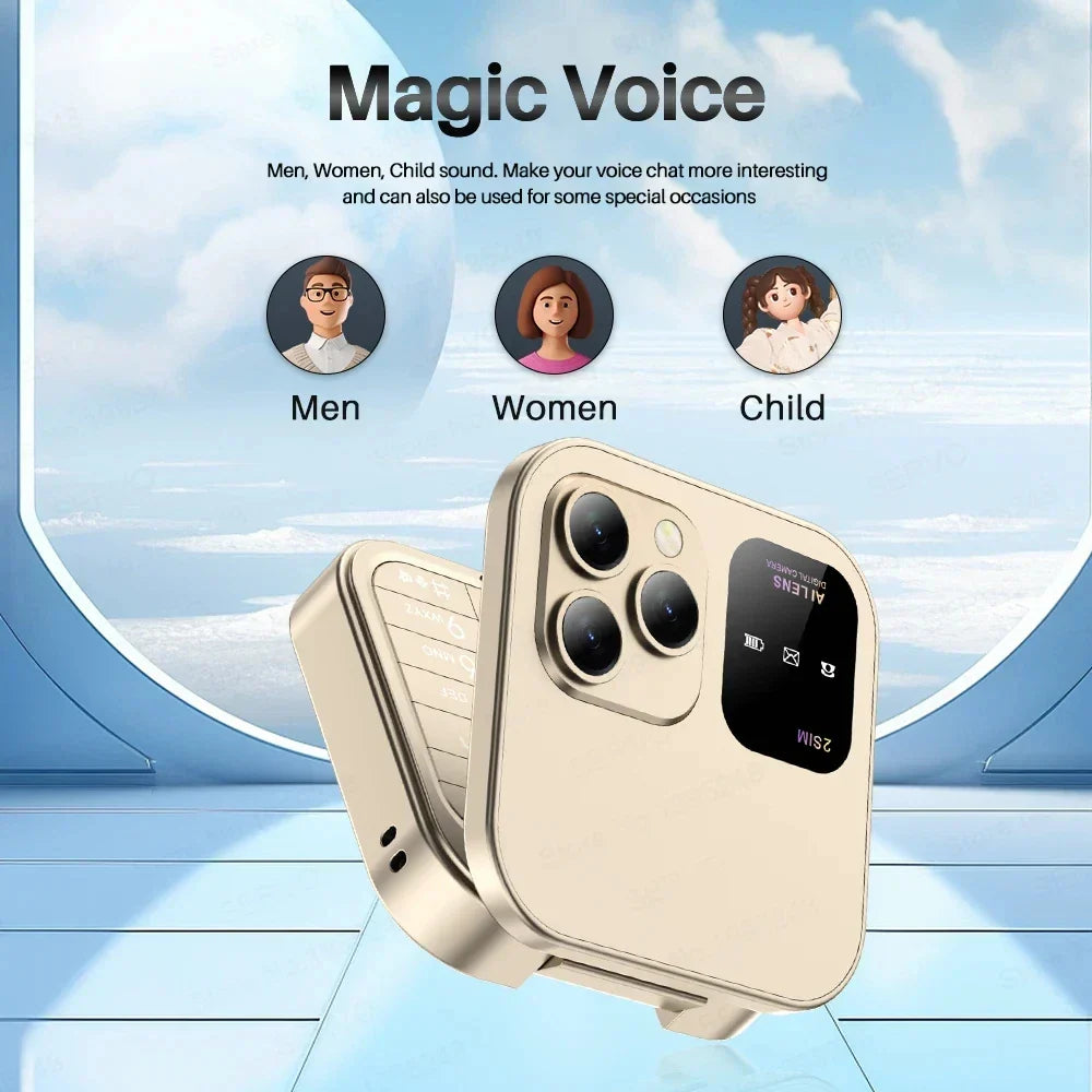 Mini Flip Mobile Phone 2 SIM Card Small Display Foldable Cell Phone 1