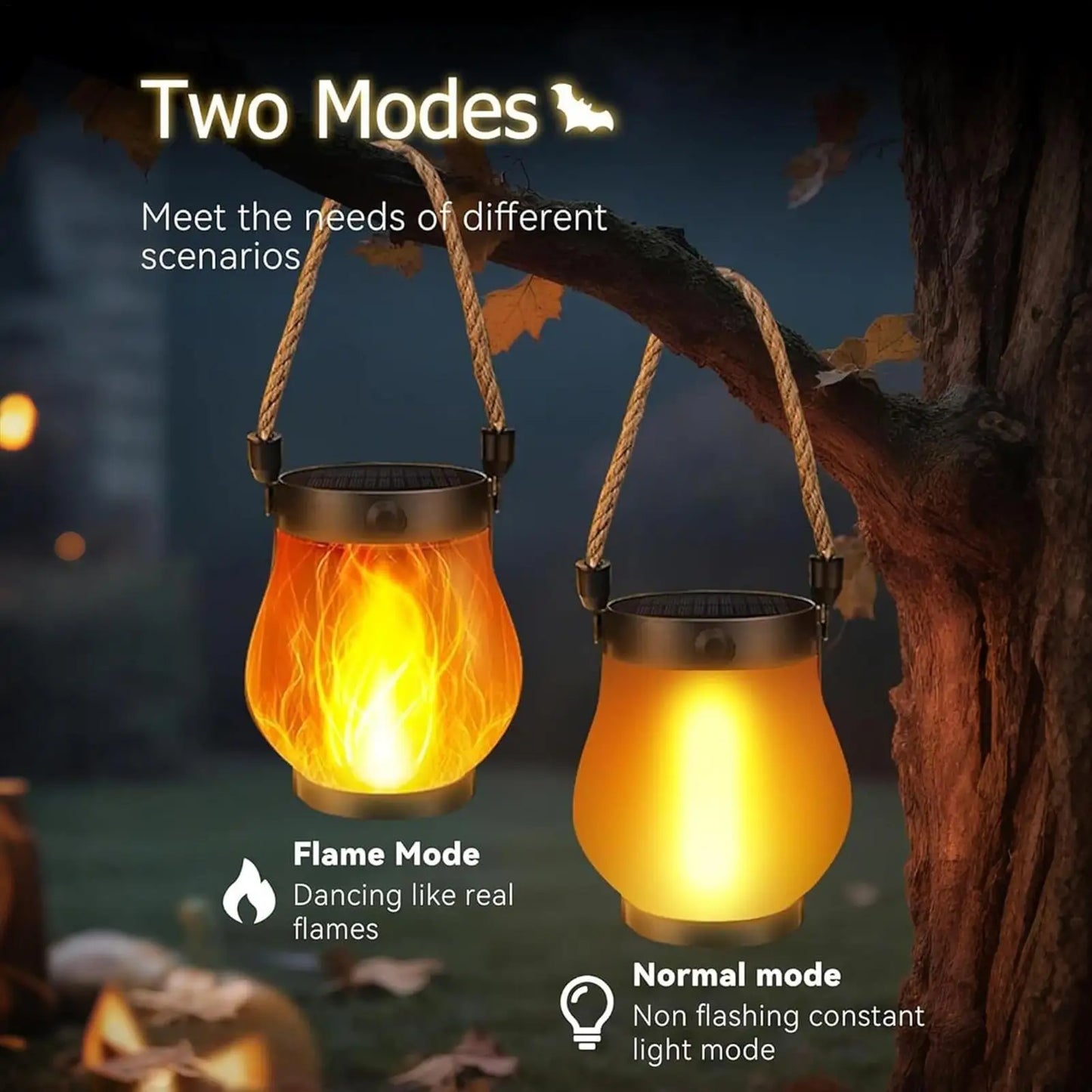 Solar Lantern Lights Flame