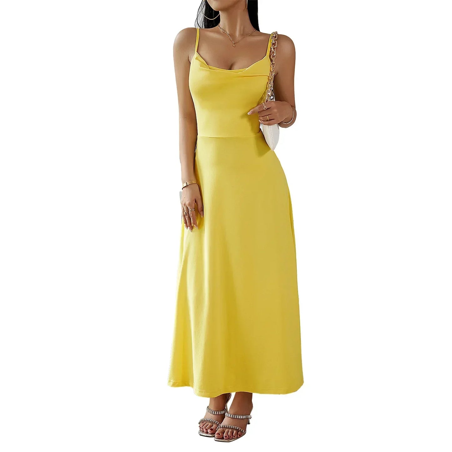 Lulah Drape Maxi Dress with Built-in Bra