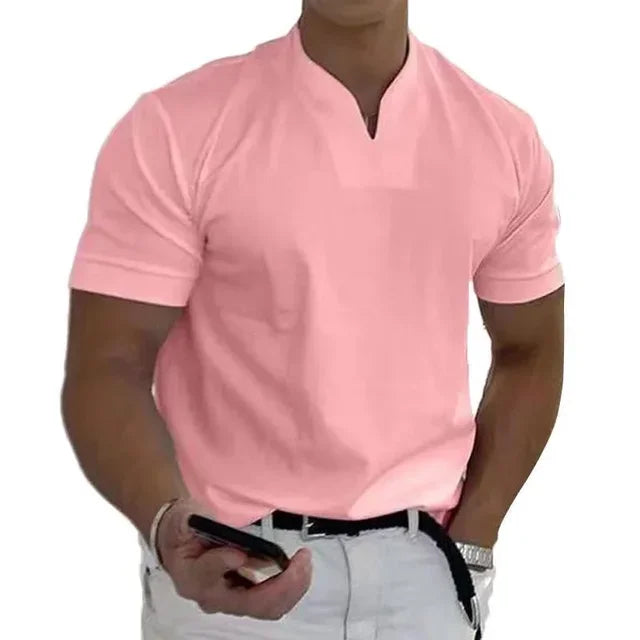 Men Gentlemans business Short Sleeve Fitness T Shirt