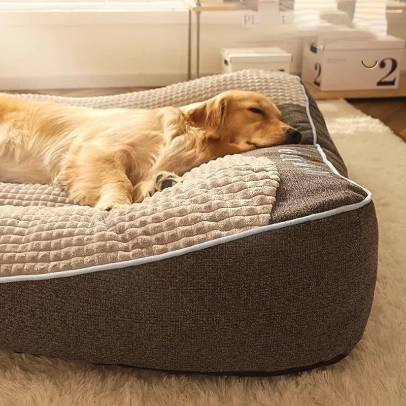 Large Thick Scratch-resistant Spine Protection Dog Cushion Bed