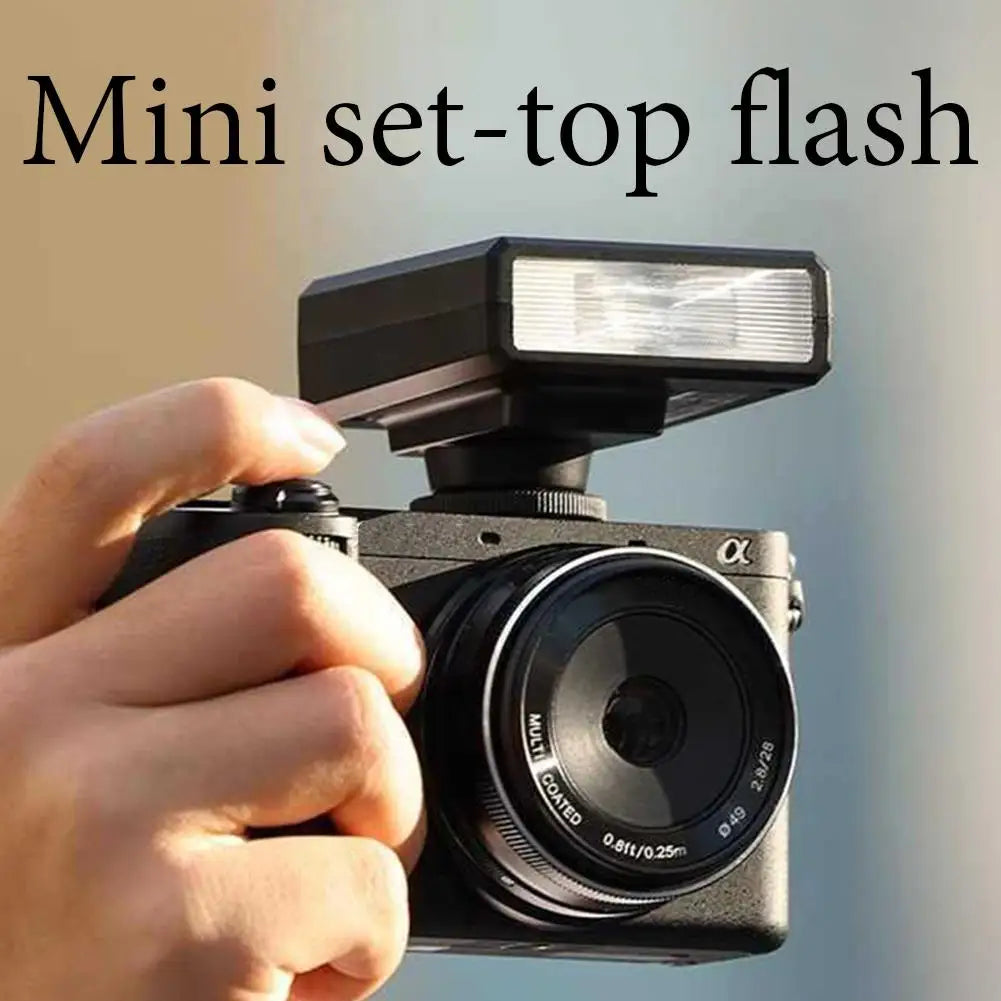 Mini Camera Flash Speedlite 5600K GN12 Standard Hot Shoe Mount for Sony Canon Nikon Panasonic Olympus DSLR Camera