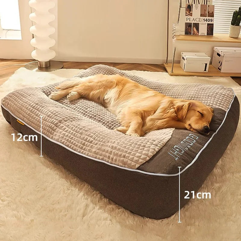 Large Thick Scratch-resistant Spine Protection Dog Cushion Bed