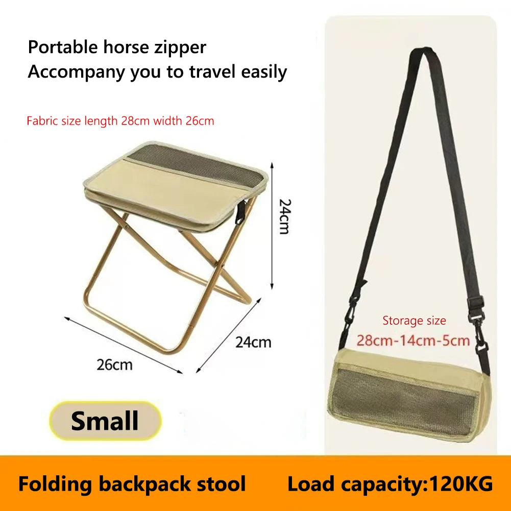 Camping Chairs, Upgraded Foldable Stool, 1.5 lbs ultra light, Max Load Capacity 286lbs