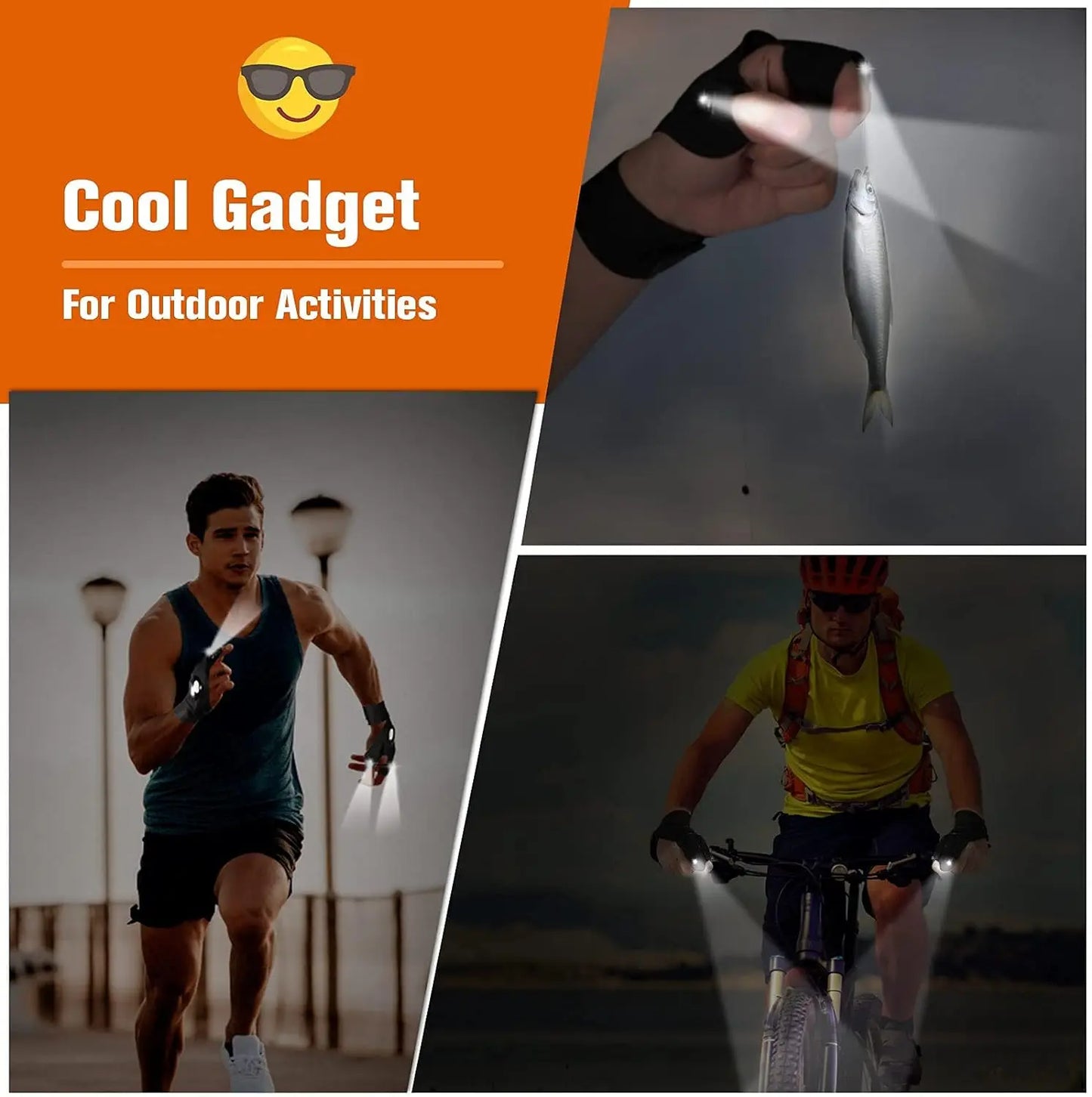 LED Flashlight Waterproof Gloves