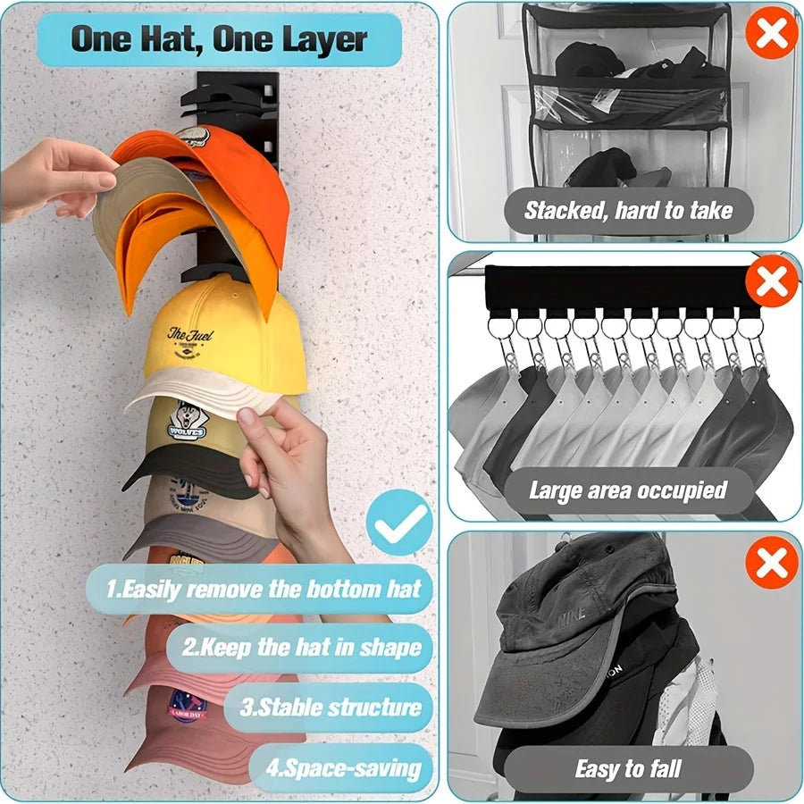 Hat Organizer for Baseball Caps