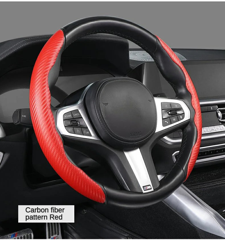 Car Carbon Fiber Steering Wheel Cover(2PCS)