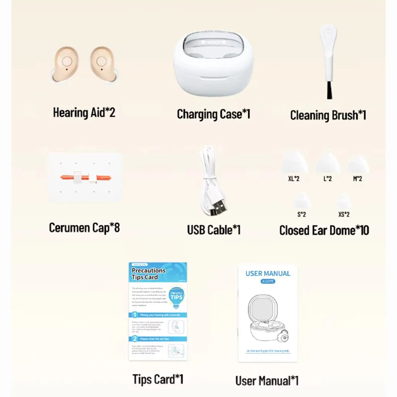 Tiny ITE Bluetooth Hearing Aids (App Controlled)
