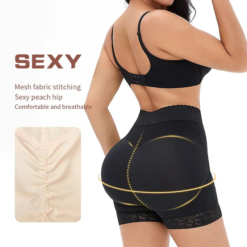 Lace Steel Boned Butt Enhancer Shorts Shapewear Womenswear