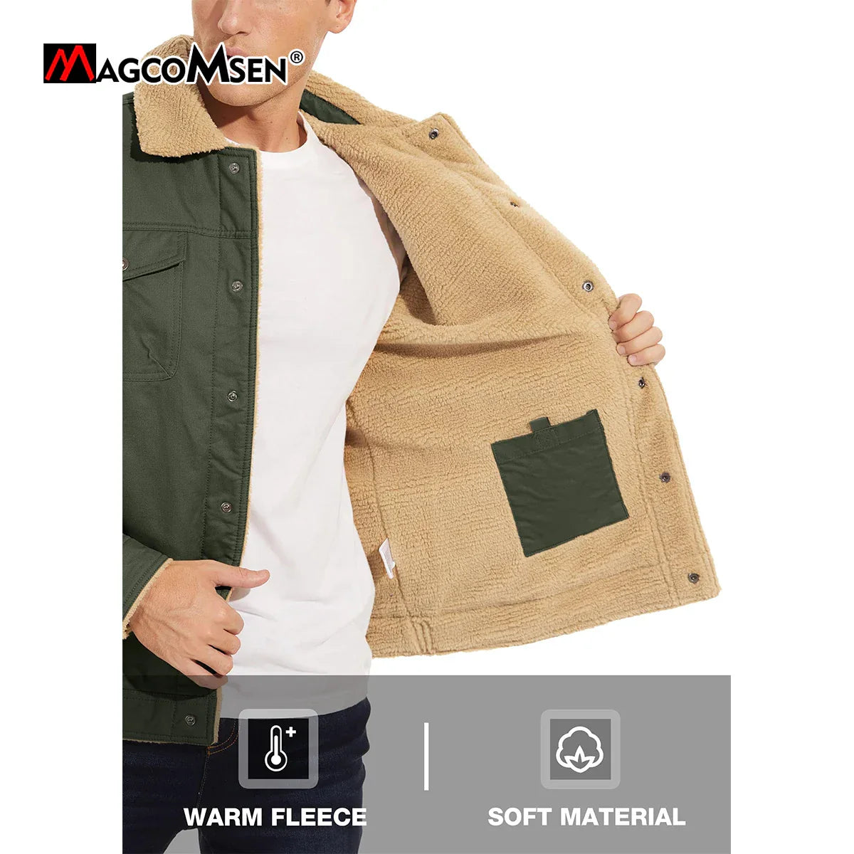 Men's Winter Jackets Sherpa Lined Jackets