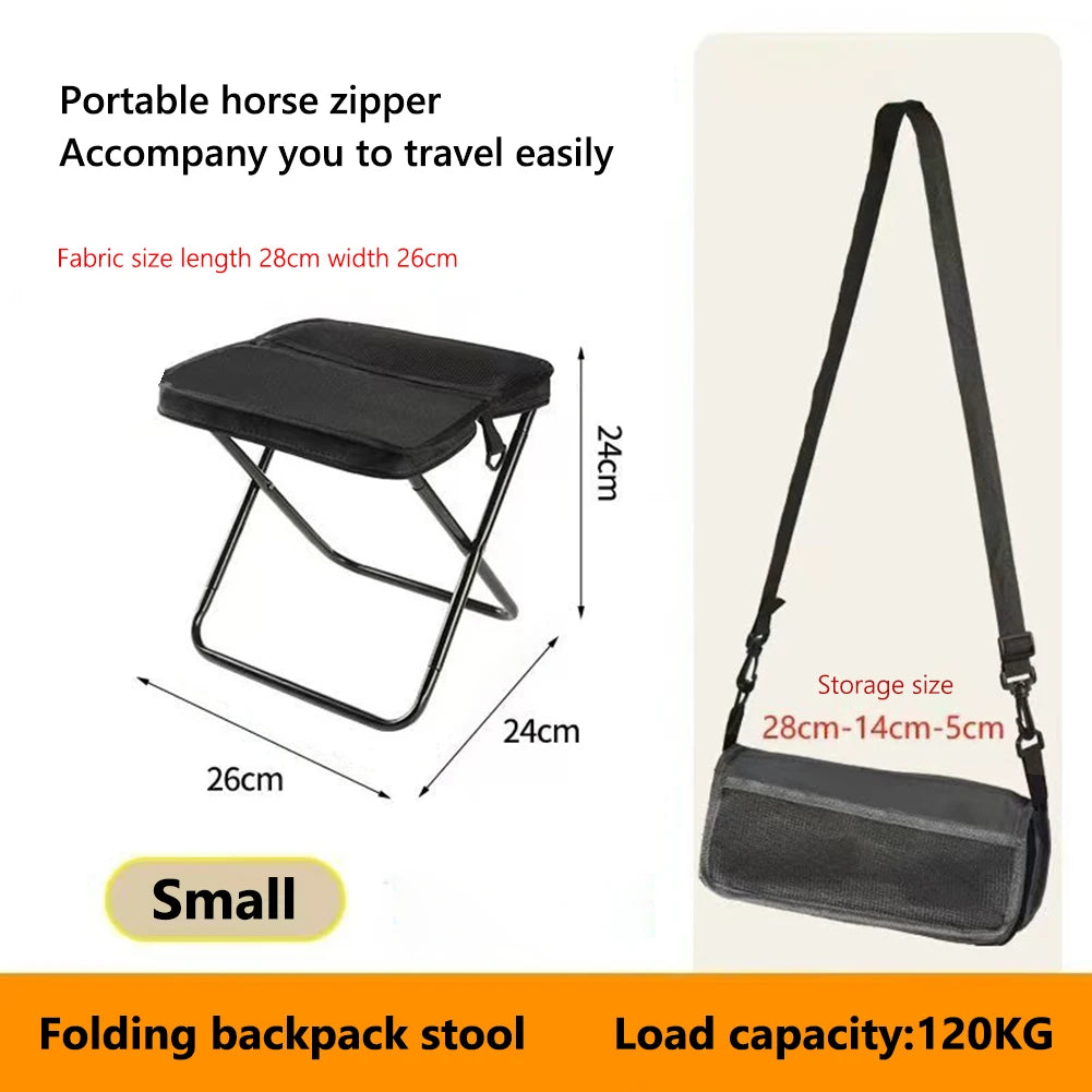 Camping Chairs, Upgraded Foldable Stool, 1.5 lbs ultra light, Max Load Capacity 286lbs
