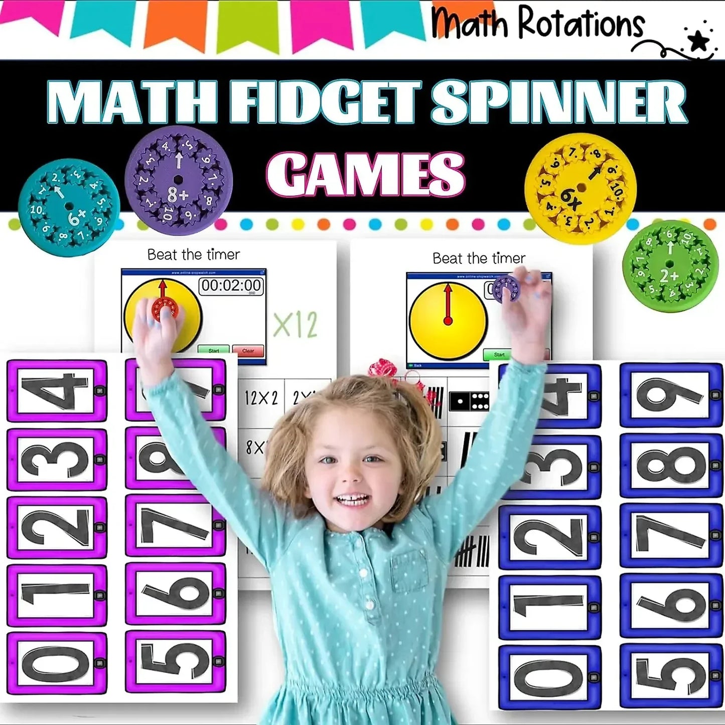 Math Facts Fidget Spinners
