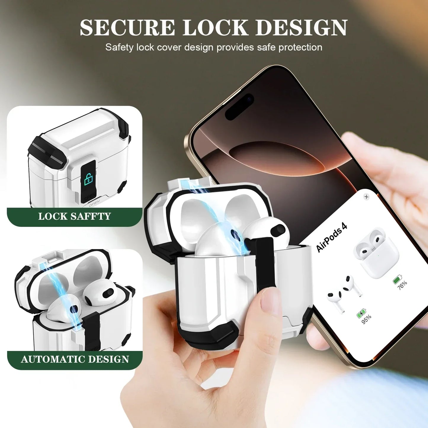 Airpods Earphone Case With Magsafe - Automatic Pop-Up Cover