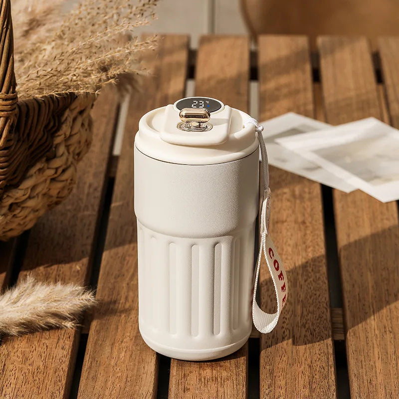 Led Temperature Display Coffee Mug Stainless Steel Thermos
