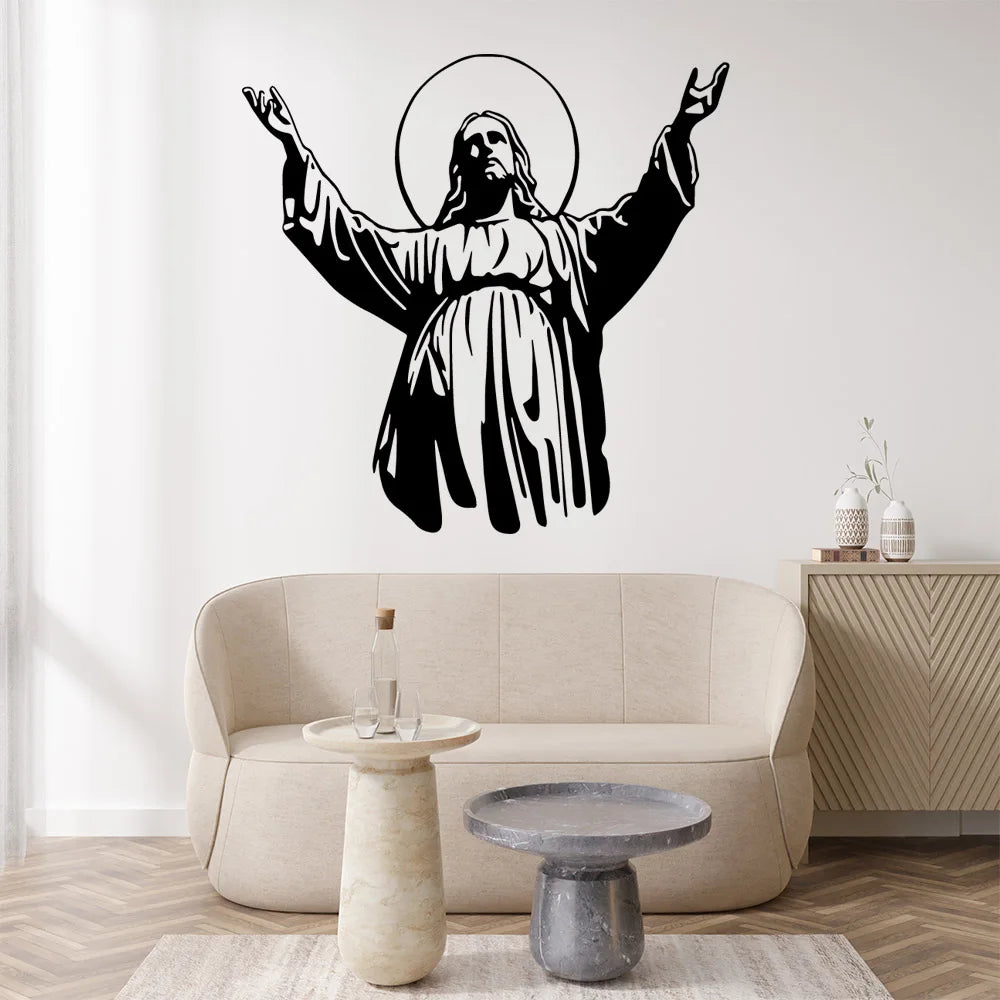Jesus Self Adhesive Vinyl Waterproof Wall Art