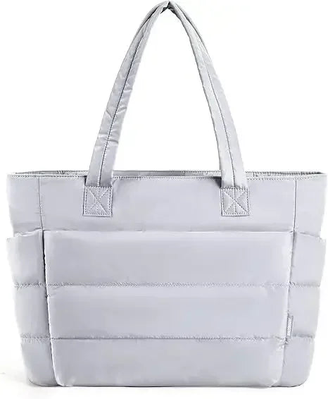 Large Puffe Tote Bag with Zipper