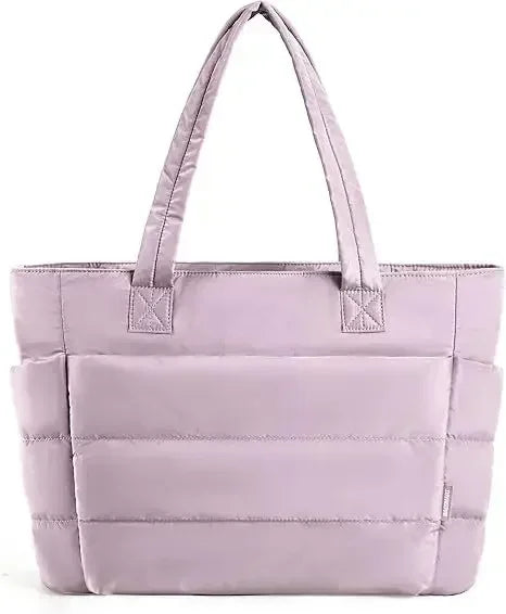 Large Puffe Tote Bag with Zipper