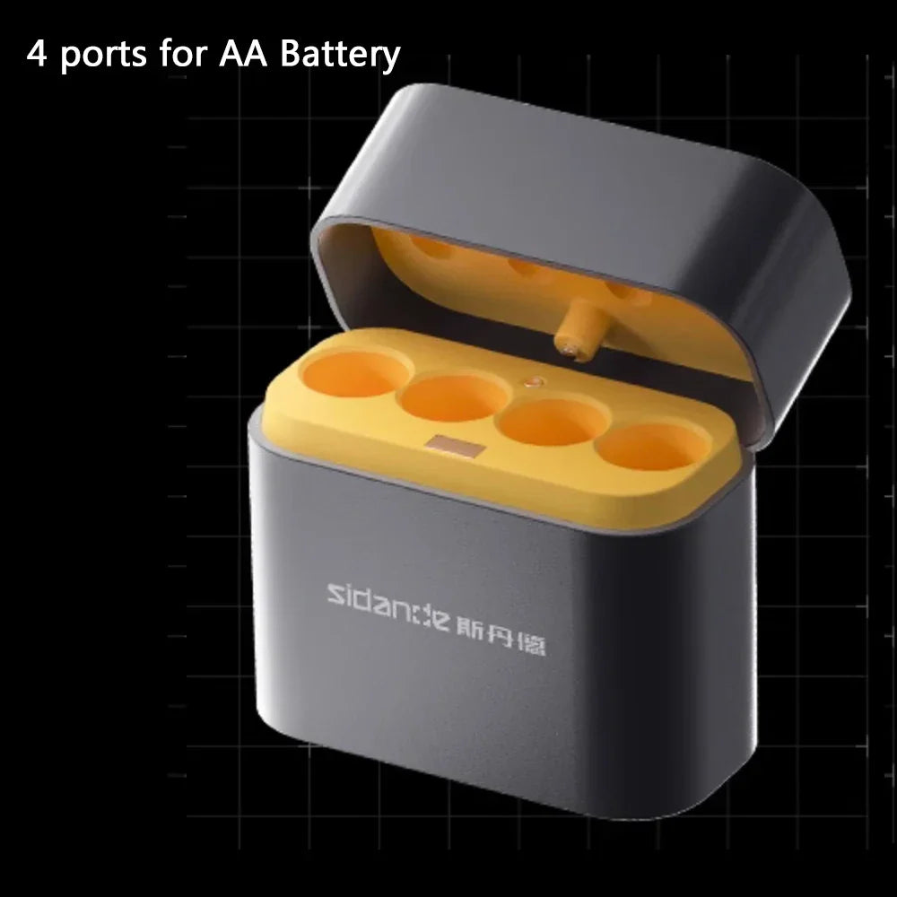 Lithium-ion battery with integrated charging and storage box