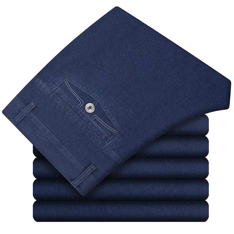 Men's High Waist Straight Cut Jeans