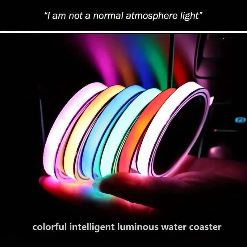 Led Car Logo Cup Lights