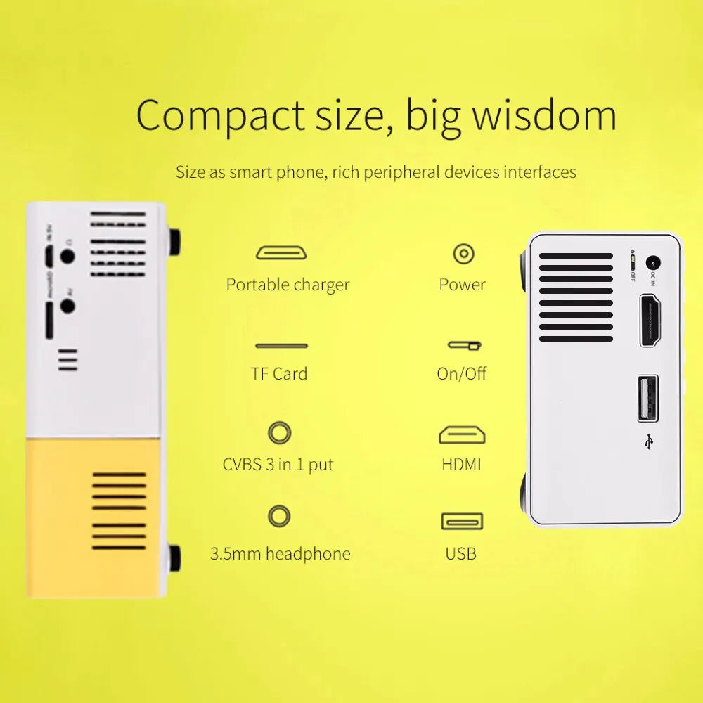 LED Home HD Mini Portable Micro Projector