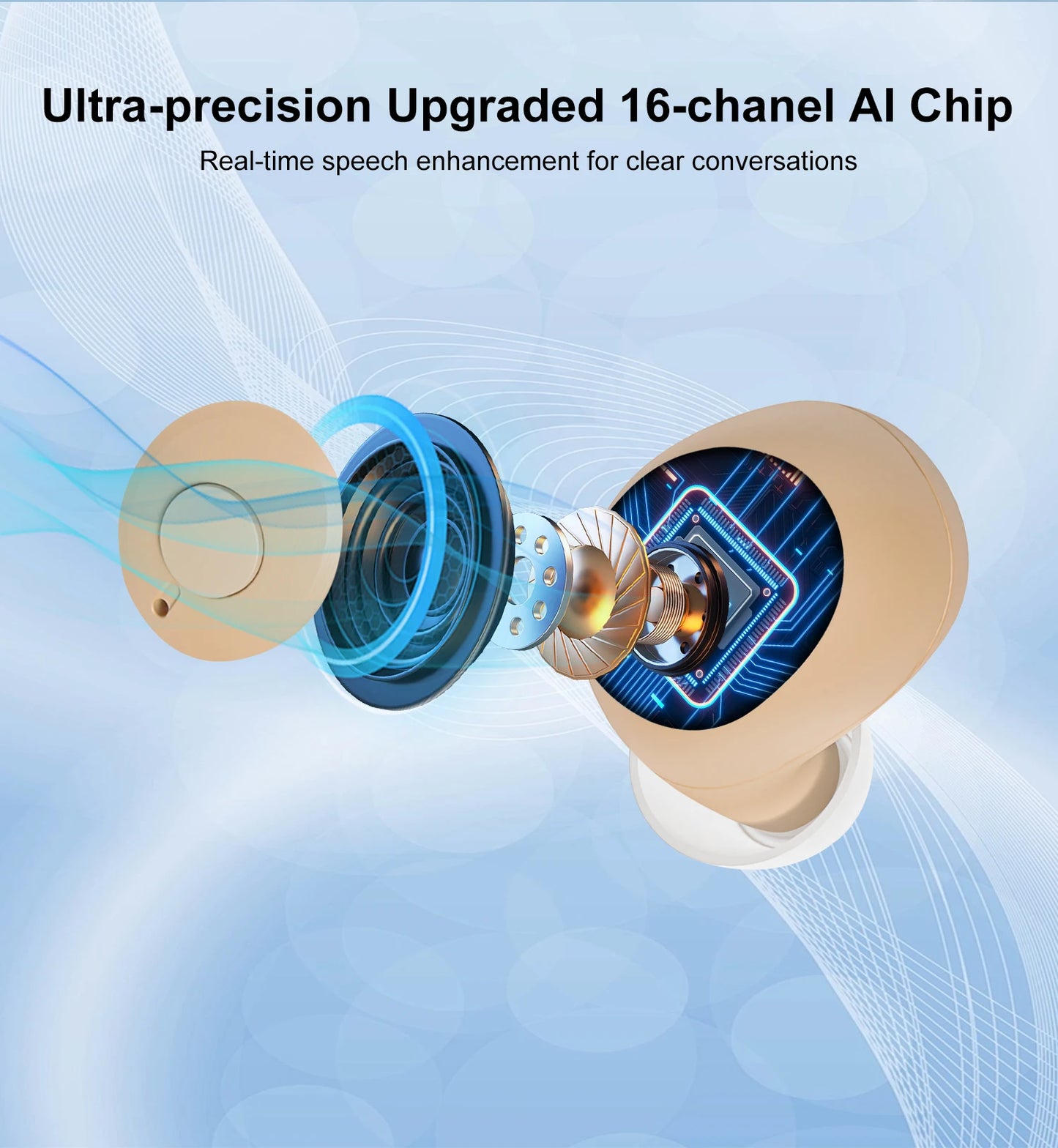 Tiny ITE Bluetooth Hearing Aids (App Controlled)