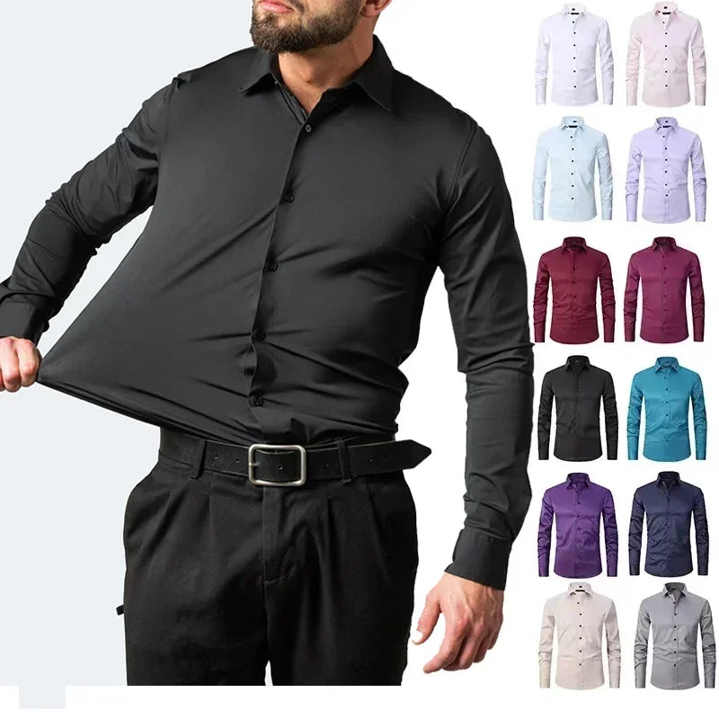 Men's Super Stretchy Quick-Drying Breathable Dress Shirt