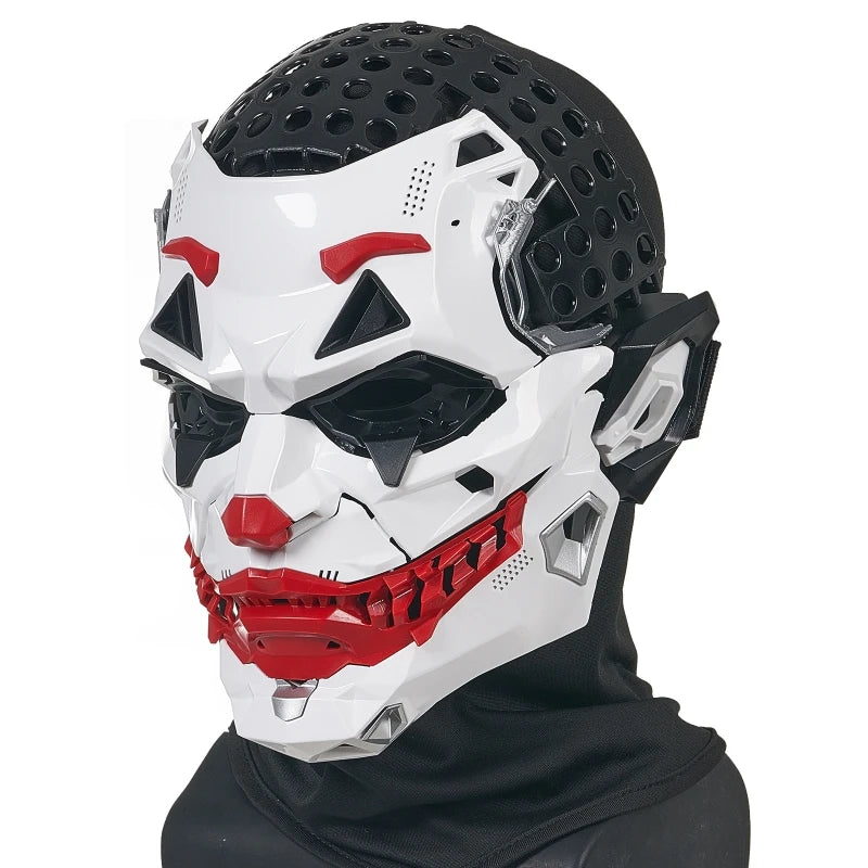 Cyberpunk Clown Mask with Cosplay Clown Costume Party Props Halloween