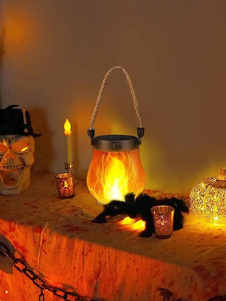 Solar Lantern Lights Flame