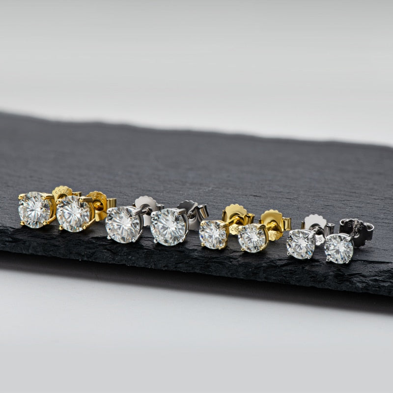 0.5 - 1 CT Double Under Halo Diamond Studs Earrings