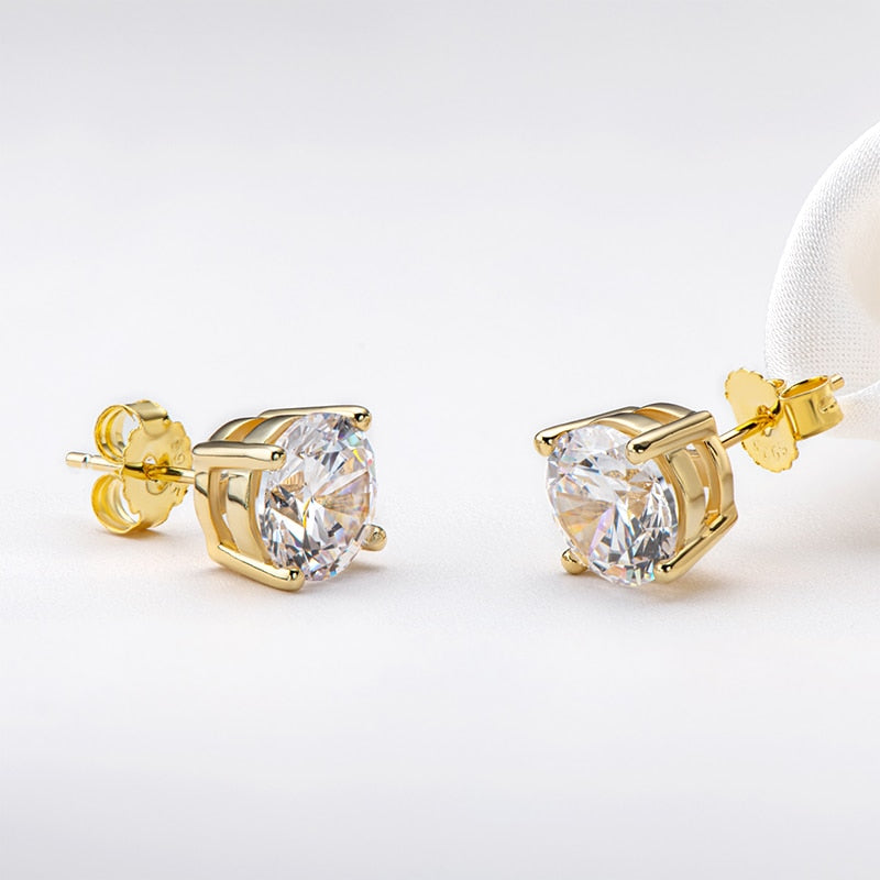 0.5 - 1 CT Double Under Halo Diamond Studs Earrings