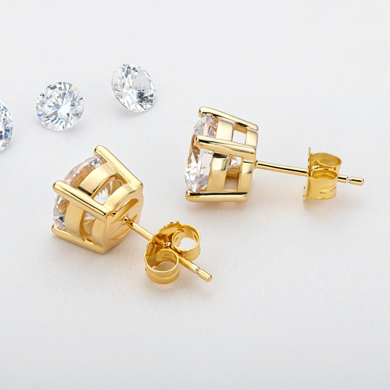 0.5 - 1 CT Double Under Halo Diamond Studs Earrings