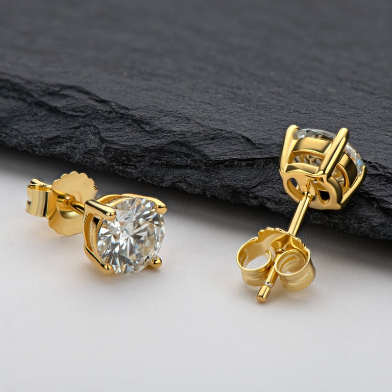 0.5 - 1 CT Double Under Halo Diamond Studs Earrings
