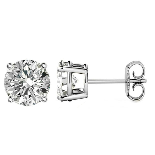0.5 - 1 CT Double Under Halo Diamond Studs Earrings