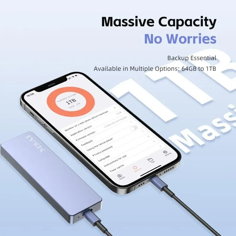 High-Speed USB 3.0 External Storage